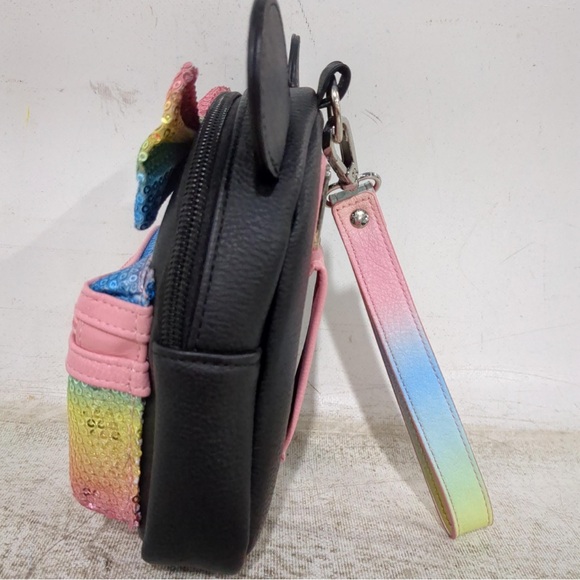 Disney Parks Loungefly Mini Wristlet Bag with Rainbow Sequins - Picture 4 of 6